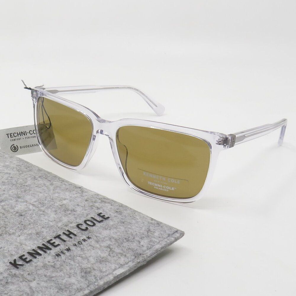 Kenneth Cole Polarized New KC7264/V 26H Crystal/Brown Sunglasses